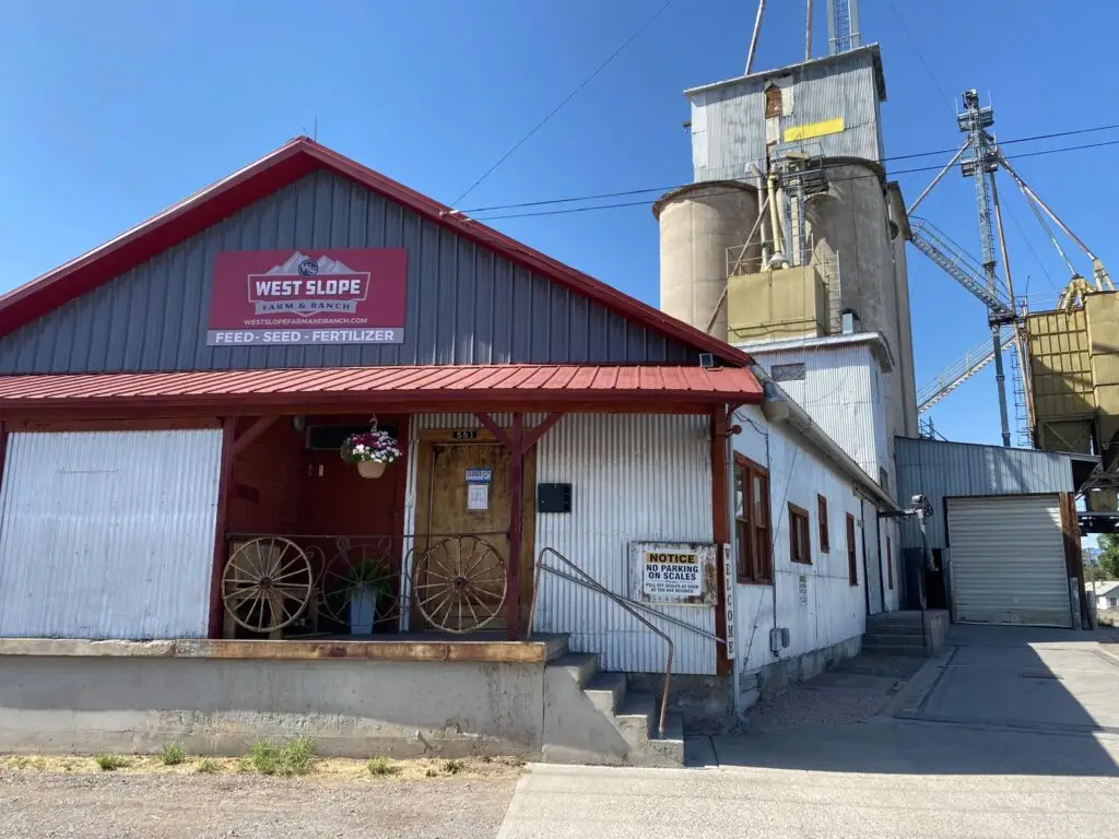Western Slope Farm & Ranch Delta store front, at the iconic Delta Elevator, feed store Delta, CO