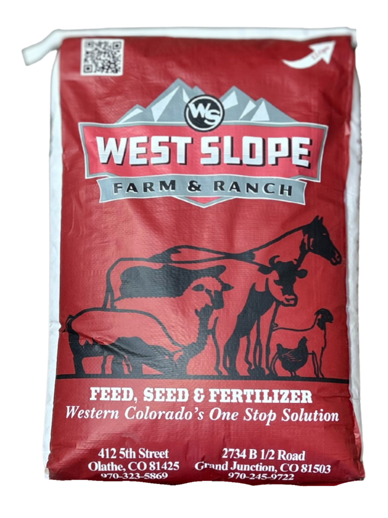 Home 9 Red West Slope Farm & Ranch Delta feed bag for our premium feed, found in our feed store Delta, CO
